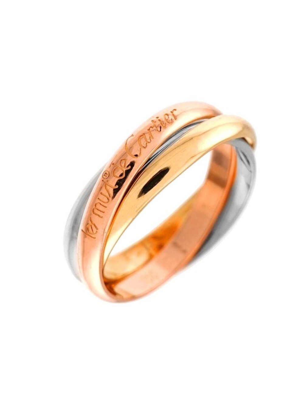 Cartier Trinity MM 62 Ring 18k Yellow Gold Three Color 750